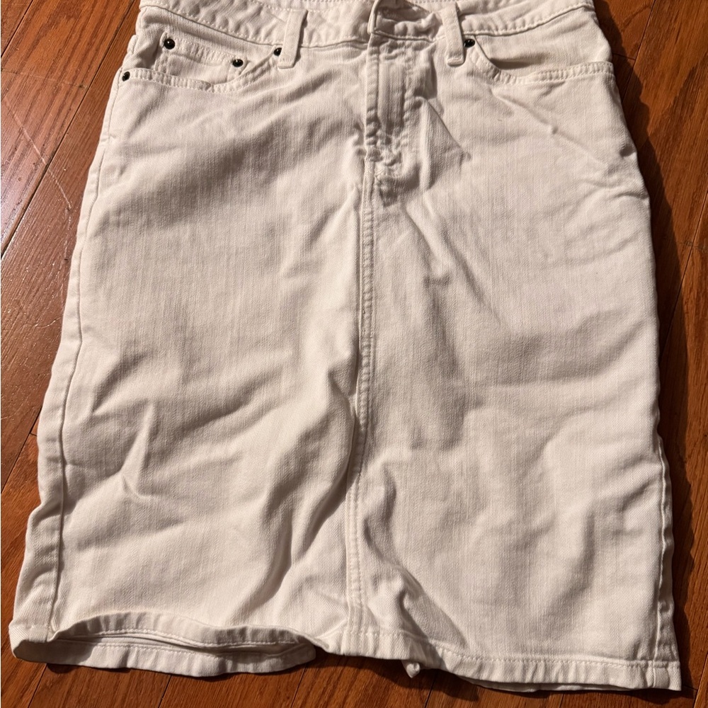 Garnet Hill Off-White Mini Skirt